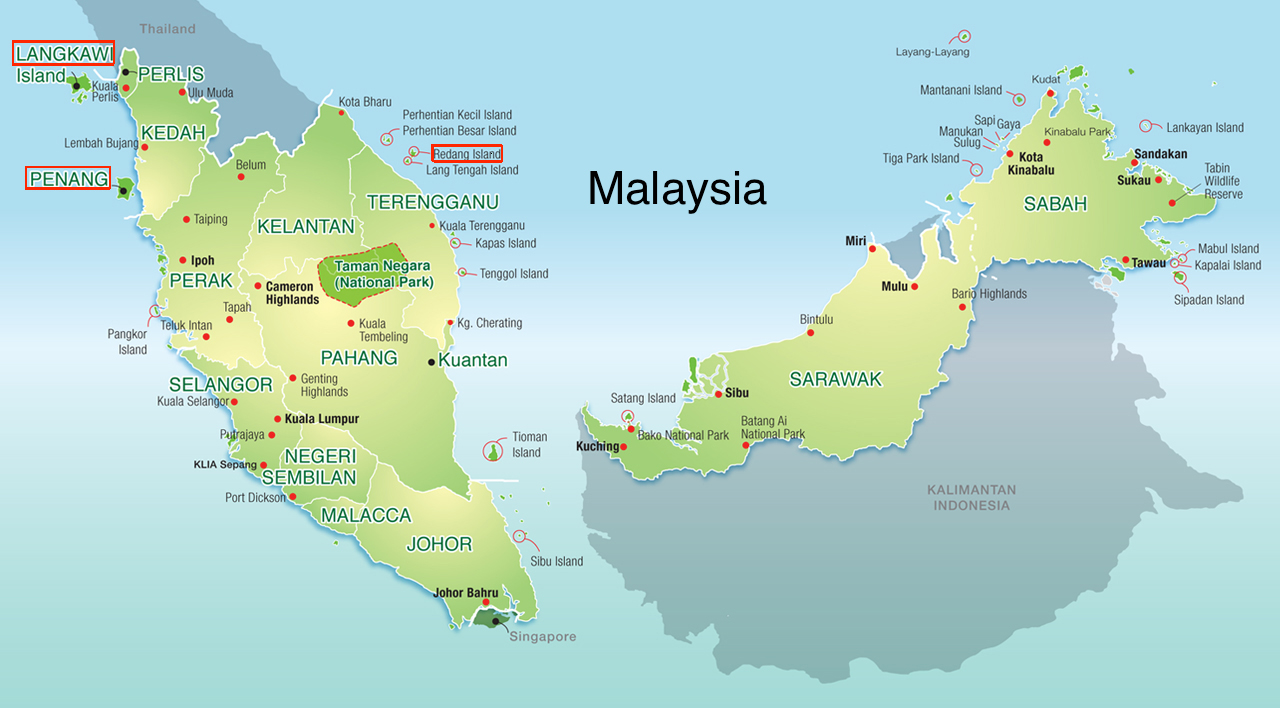 Map of Malaysia, Malaysia Map, Malaysia Tourist map, Map of Malaysia States